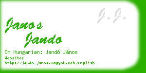 janos jando business card